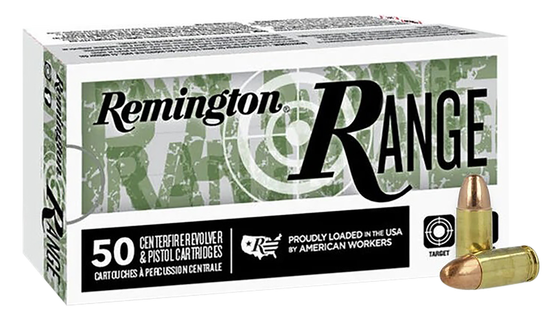 Remington R27778 Range Full Metal Jacket FMJ 115 Grain 9mm Luger/Parabellum