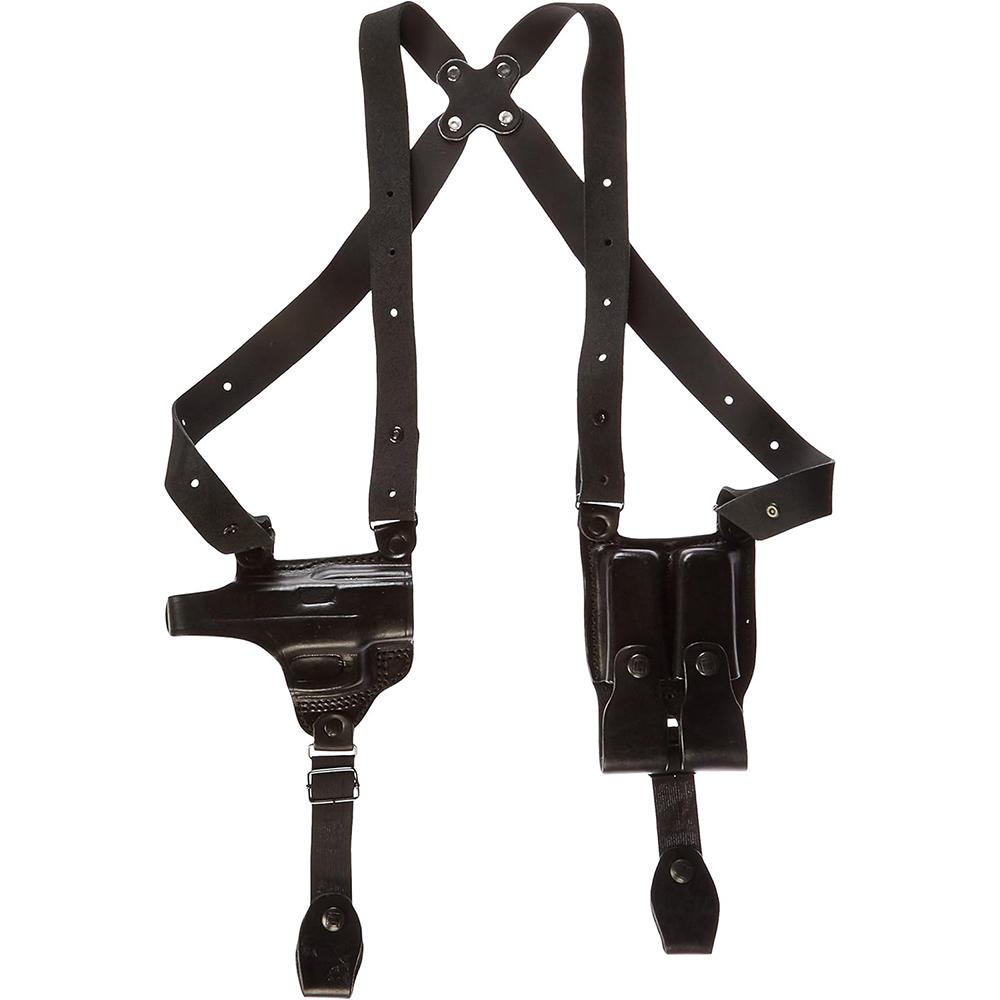 Tagua Gun and Mag Leather Shoulder Holster for Colt 1911 4" Black RH