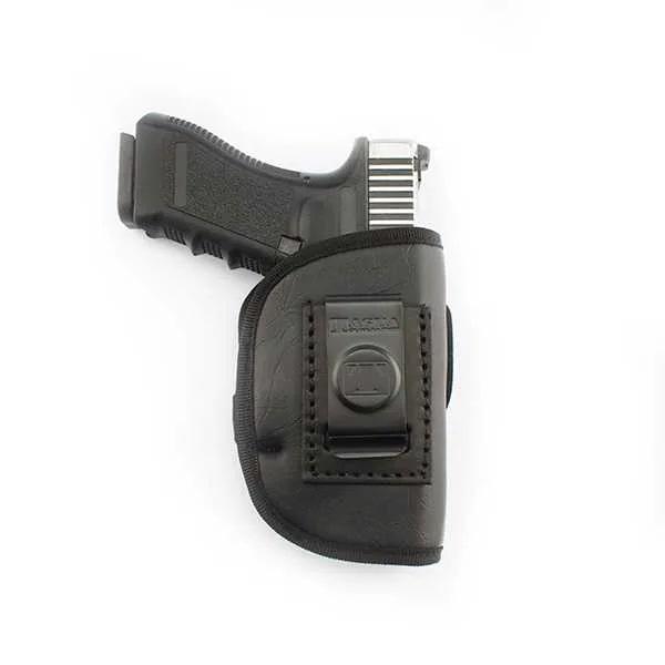 Tagua Leather Ecoleather Weightless 4-in-1 Open Top Holster for 9mm/.40/.45 Black RH