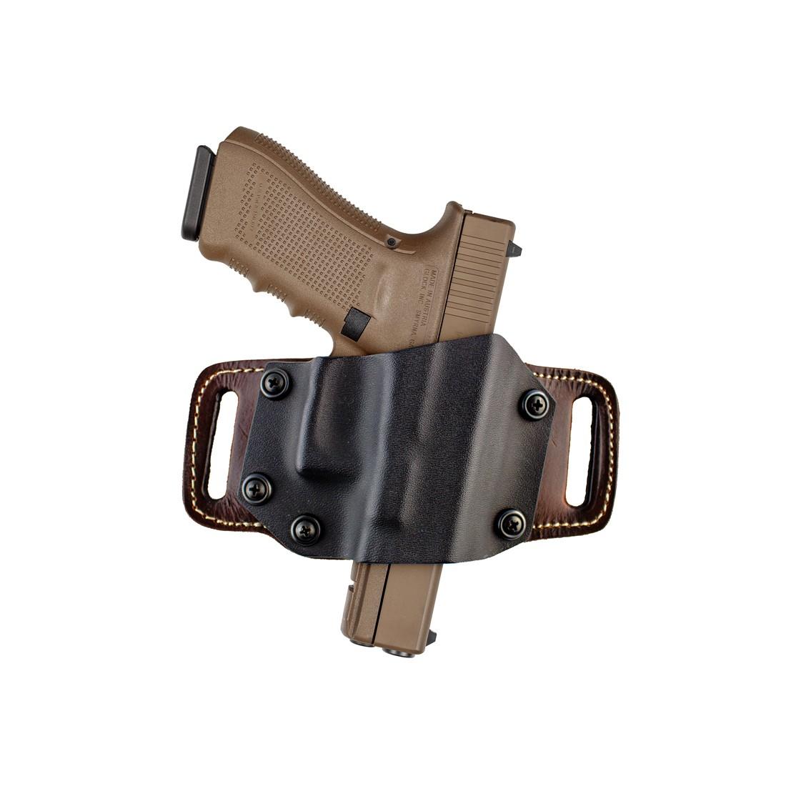 TX 1836 Mini Partner Kydex/Leather Holster for Most Glocks 9mm/40 S&W Black RH