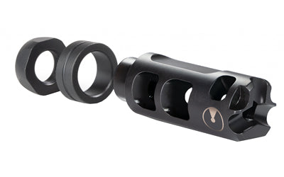 Ultradyne USA Pulse Compensator Muzzle Brake with Timing Nut, AR, 223 Rem/556 NATO, 1/2x28, .750" OD, 416 SS, Black Nitride UD11160