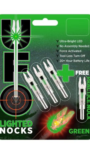 30-06 UFO Lighted Nock Green .300 Crossbow 3-Pack