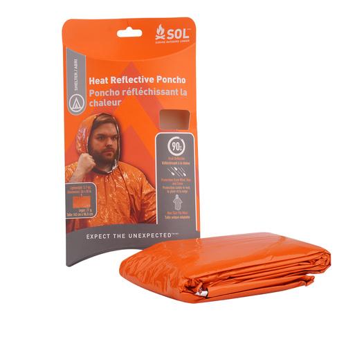 Survive Outdoors Longer Heat Reflective Emergency Rain Poncho