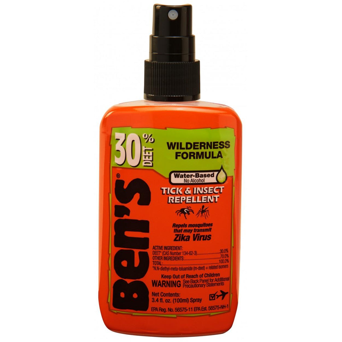 Ben's 30% DEET Insect & Tick Repellent Pump Spray 3.4 oz Carded