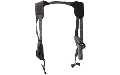 Uncle Mike's Horizontal Pro Pak Shoulder Holster Size 1 Medium Auto 4" Barrel Ambidextrous Black 77010