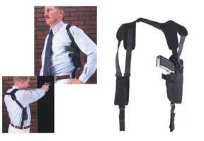 Uncle Mike's Pro-Pak Horizontal Shoulder Holster for 4.5"-5.5" Large Autos Black Ambi