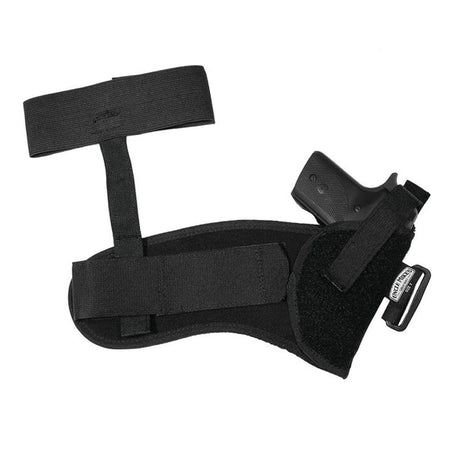 Uncle Mike's Sidekick Ankle Holster for 3-4 Inch Barrel Medium Autos .32-.380 Cal - Left Hand Black