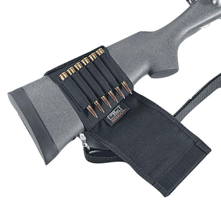 Uncle Mike's Plain Black Rifle Buttstock Cartridge Holder