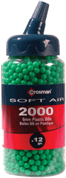 Crosman Softair 6mm Plastic BBs 2000 Count Jar with Pour Spout