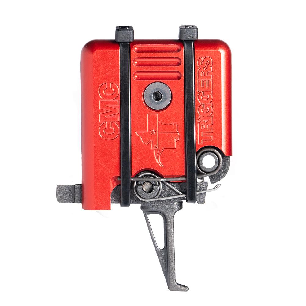 CMC Triggers AR-15/10 Single Stage Component Trigger Flat Bow 3.5 lb Small Pin Red