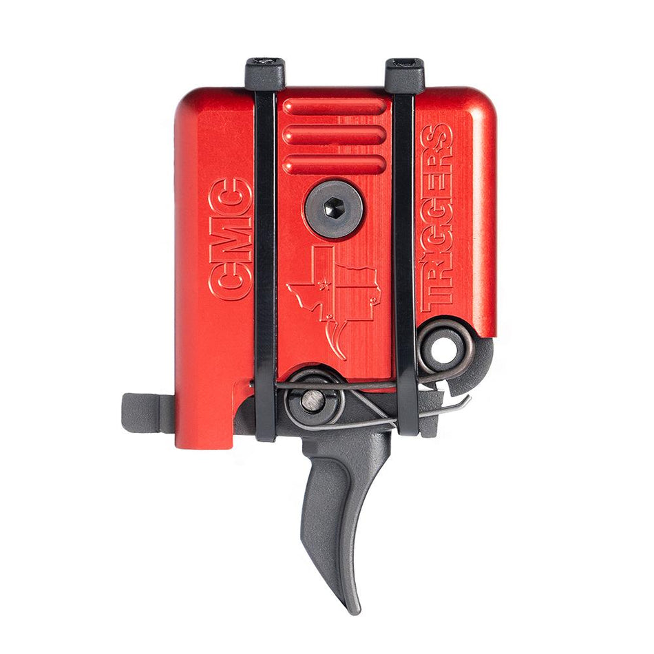 CMC Triggers AR-15/10 Single Stage Component Trigger Curved Bow 3.5 lb Small Pin Red