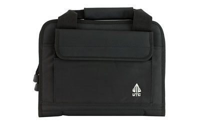 Leapers UTG Deluxe Double Pistol Case Black 1680D Polyester with Magazine Pouches PVC-PC02B