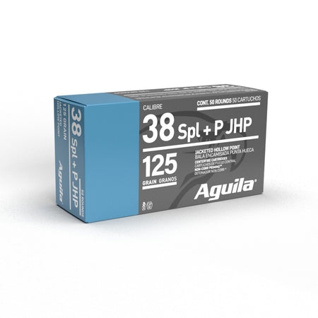 Aguila 38 Special +P 125 Grain Jacketed Hollow Point(JHP)