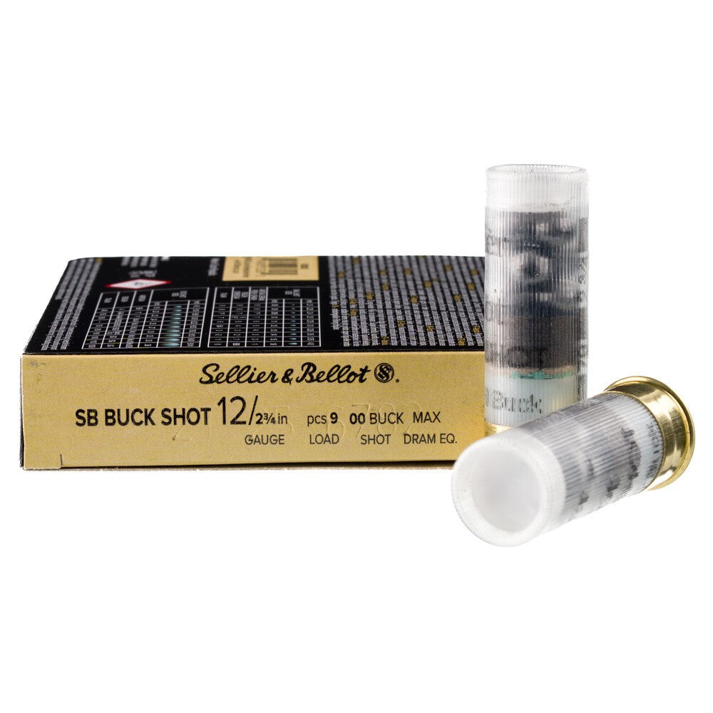 Sellier & Bellot (S&B) 12 Gauge Hunting Buckshot 2.75" 1-1/8oz 00 Buck 1200 FPS
