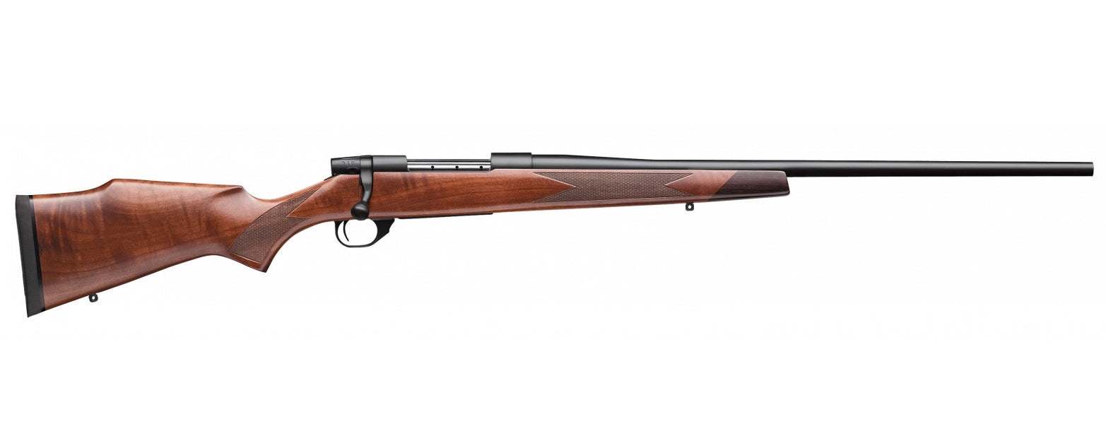 Weatherby VDT243NR2T Vanguard Sporter Full Size 243 Win 4+1 22" Bead Blasted Blued #2 Threaded Barrel, Matte Blued Drilled & Tapped Steel Receiver, Grade A Walnut Monte Carlo Stock