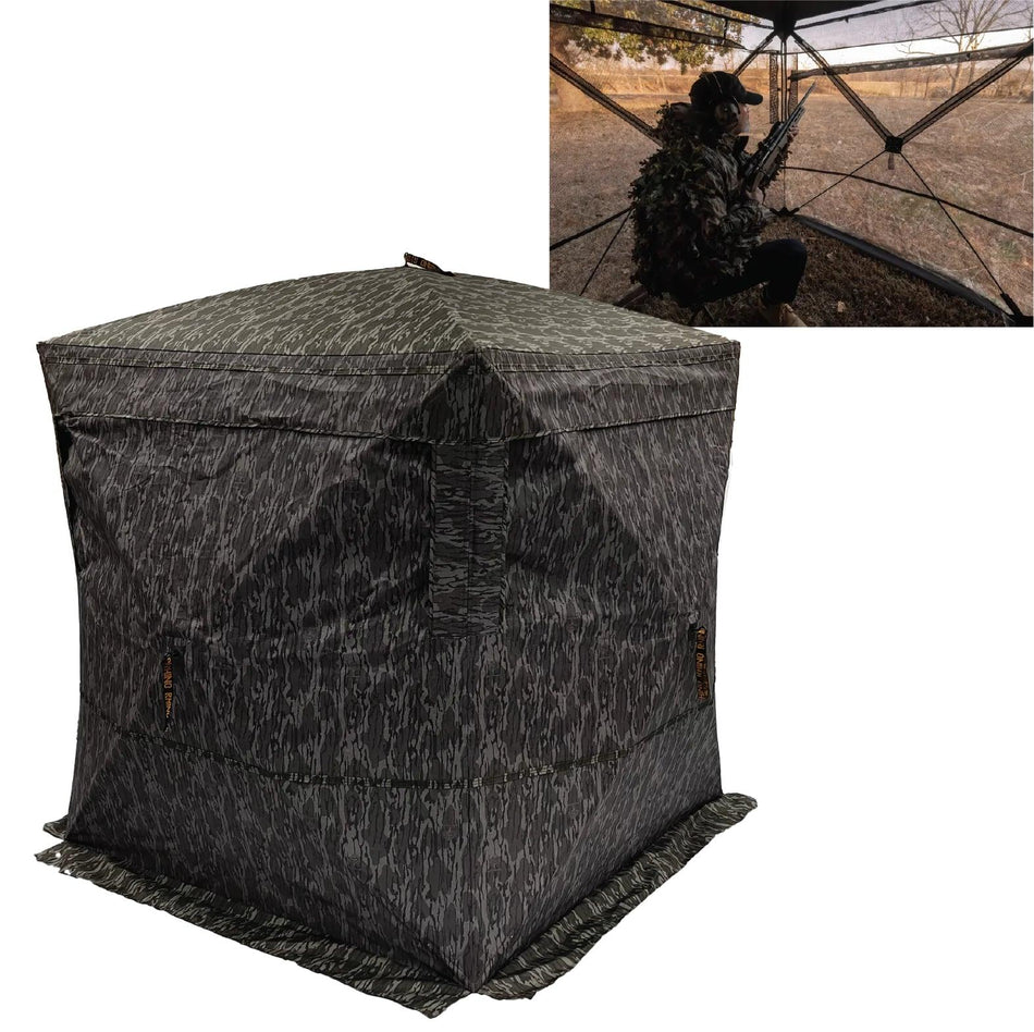 Rhino R-180 See Through Ground Blind in Mossy Oak Bottomland