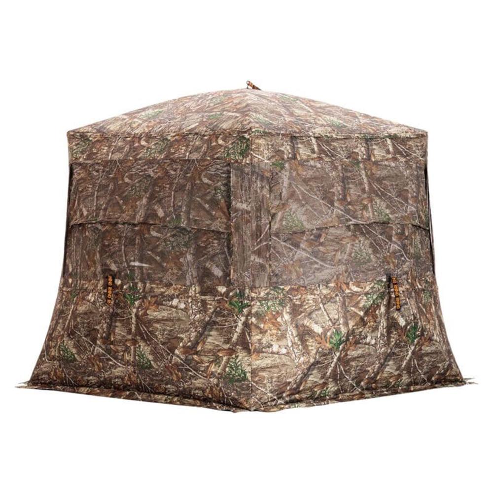 Rhino Low Hub Ground Blind - Mossy Oak Country Camo, 72"x72" Footprint