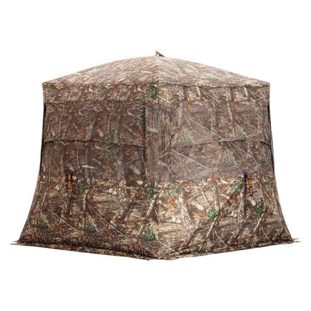 Rhino Low Hub Ground Blind - Mossy Oak Country Camo, 72"x72" Footprint