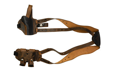 Versacarry Deluxe Shoulder Holster for 1911 Pistols, Leather and Kydex, Distressed Brown, Right Hand SH22