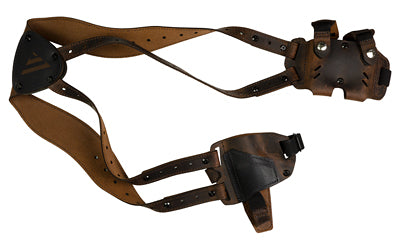 Versacarry Shoulder Holster Deluxe Fits Glock 42/43/48 S&W Shield Leather Kydex Distressed Brown RH
