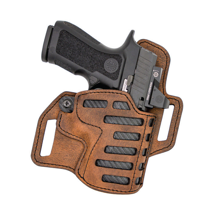 Versacarry Compound OWB Leather Holster Size 3 Brown Right Hand