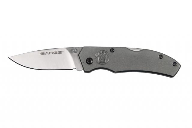 Sarge Knives Gray Electro Lock Back Folding Pocket Knife