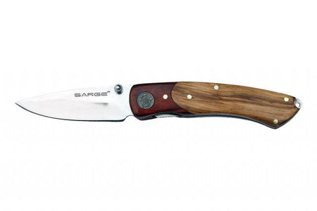 Sarge Knives Ranger Two-Tone Wood Liner Lock Folding Knife 2.75" Blade