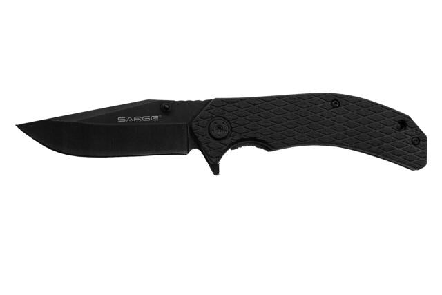 Sarge Knives Shadow Stonewashed Swift Assist Folding Tactical Knife