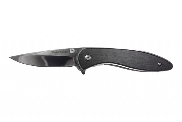 Sarge Knives Black Brushed Swift Assist Folding Knife - 3.25" 440 Stainless