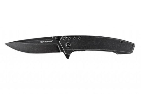 Sarge Knives Stone Stonewash Frame Lock Folding Knife with 3.25" 440C Blade