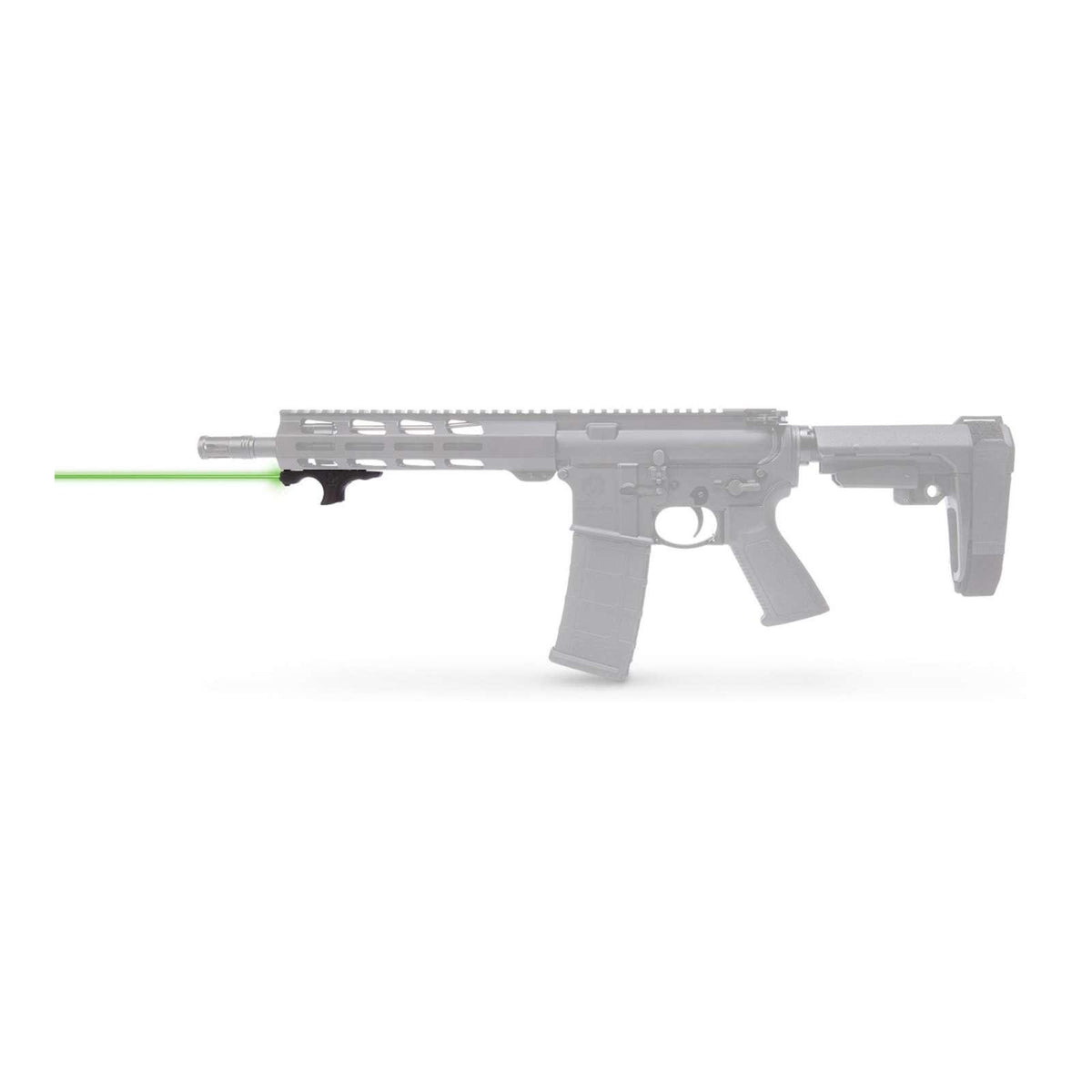 Viridian HS1 Hand Stop with Integrated Green Laser and Picatinny Adapter - Black