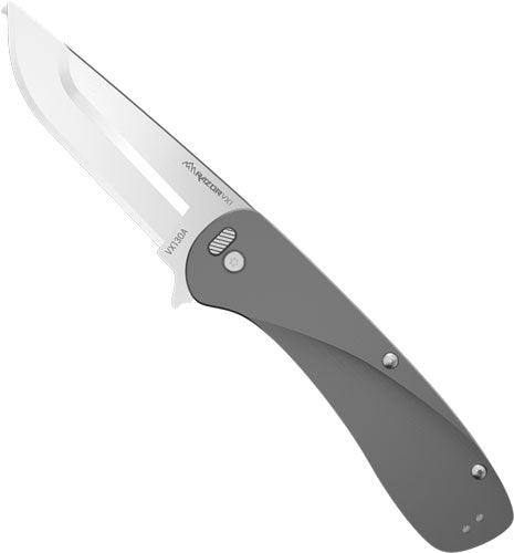Outdoor Edge Razor VX1 3" Folding Knife Cool Gray Aluminum Spring Assist