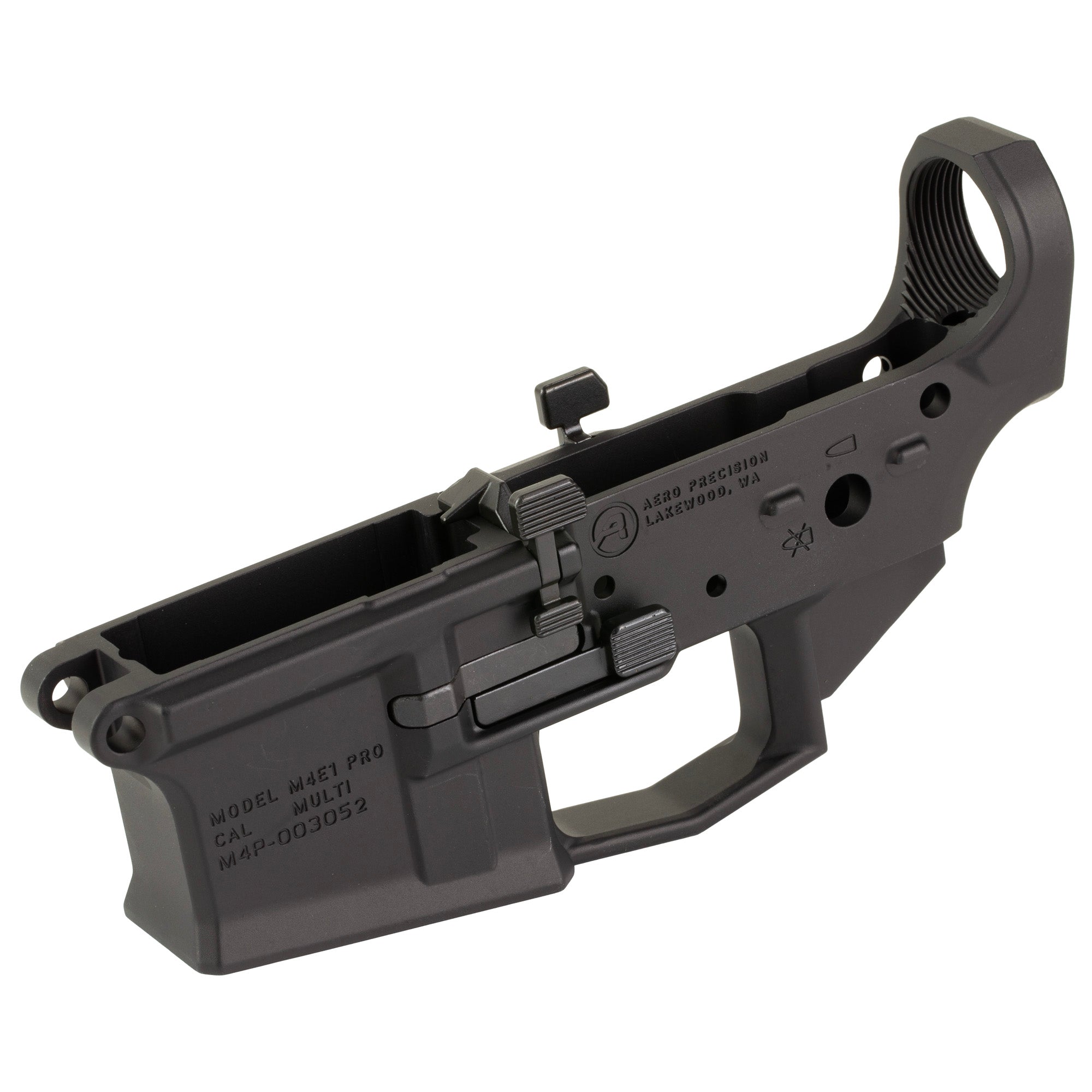 Aero Precision, M4E1 PRO Stripped Lower Receiver, Semi-automatic, 223/5.56 Anodized Finish, Black - Ambidextrous