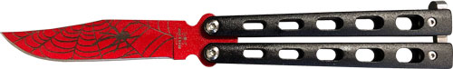 Bear & Son Butterfly Knife 3-Inch Widow Series Red and Black