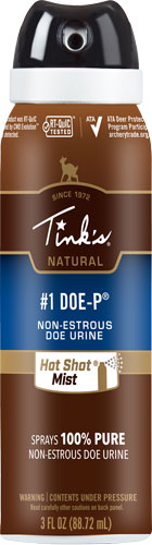 Tinks #1 Doe-P Non-Estrus Hot Shot Mist 3oz Aerosol Deer Lure