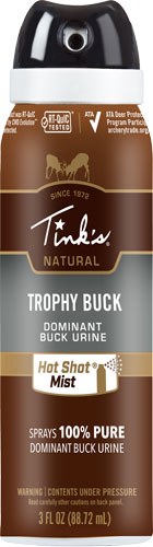Tinks Trophy Buck Deer Lure Hot Shot Mist 3oz Aerosol