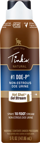 Tinks #1 Doe-P Non-Estrus Deer Lure Hot Shot Gel 5oz Aerosol