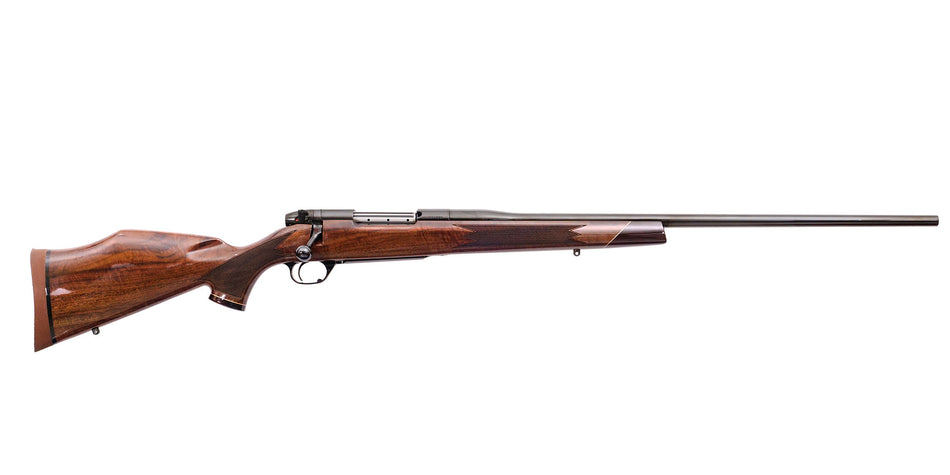Weatherby MDX01N333WR8B Mark V Deluxe Full Size 338-378 Wthby Mag 2+1 26" High Gloss Blued Fluted Threaded Barrel, Blued Steel Drilled & Tapped Receiver, Gloss Walnut Monte Carlo Stock, Right Hand