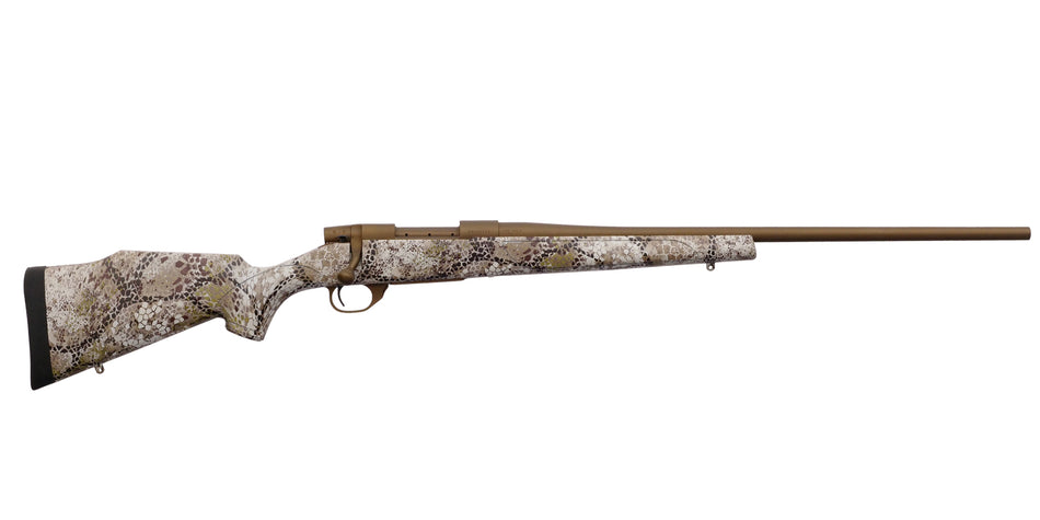 Weatherby VAP65CMR2T Vanguard Badlands 6.5 Creedmoor 4+1 22" Burnt Bronze Cerakote #2 Threaded Barrel, Drilled & Tapped Steel Receiver, Badlands Approach Camo Monte Carlo w/Raised Comb Synthetic Stock