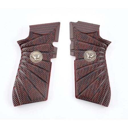 Wilson Combat EDC X9 Handgun Grips Aggressive Starburst G-10 Black Cherry