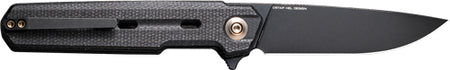 WE Knife Navo Folding Knife 3.25" Black Canvas Micarta Stonewash