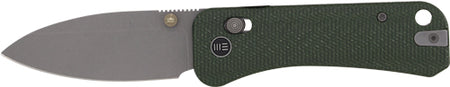 WE Knife Banter 2 Folding Knife 2.87" Green Canvas Micarta Gray Stonewash