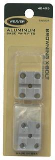 Weaver 2-Piece Top Mount Aluminum Scope Base Silver - Browning X-Bolt