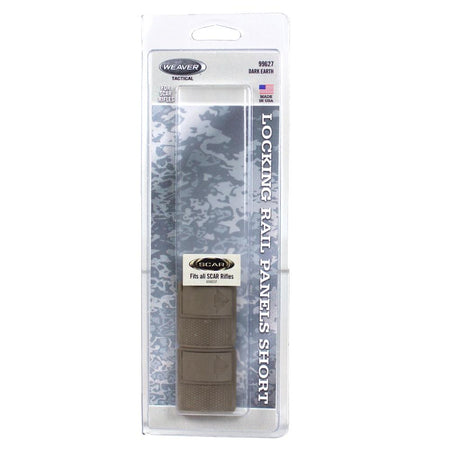 Weaver S.C.A.R. Locking Rail Panels 1.6" Short Dark Earth 2-Pack