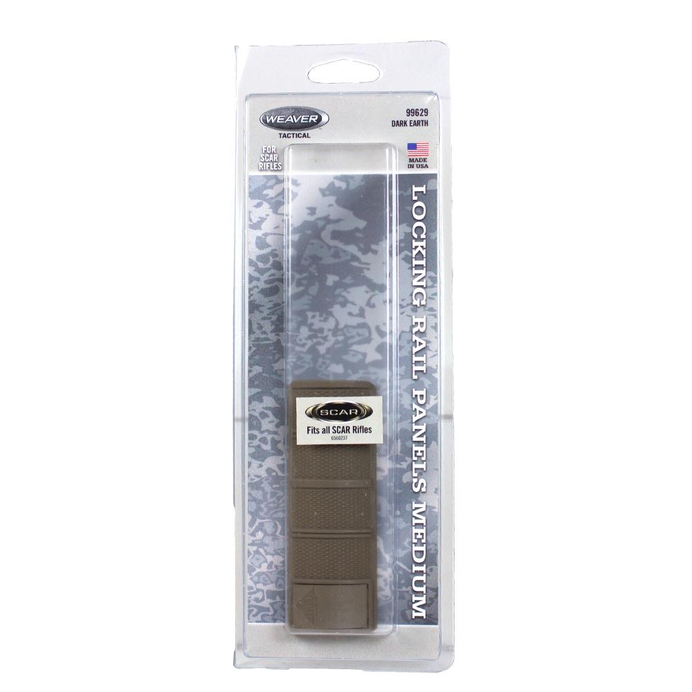 Weaver S.C.A.R. Locking Rail Panels 4" Medium Dark Earth 2-Pack