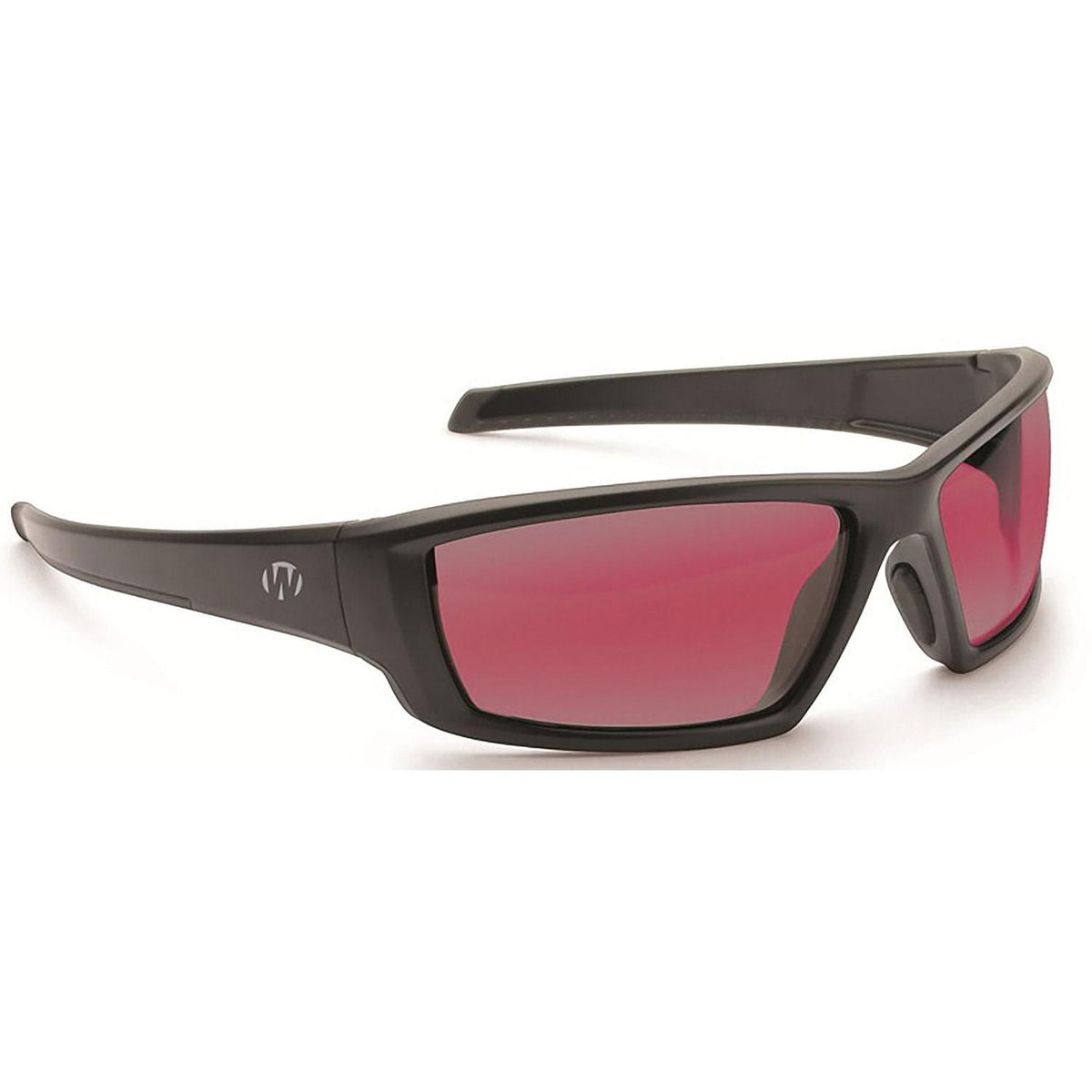 Walker's IKON Carbine Shooting Glasses Matte Black Frame with Rose Lens