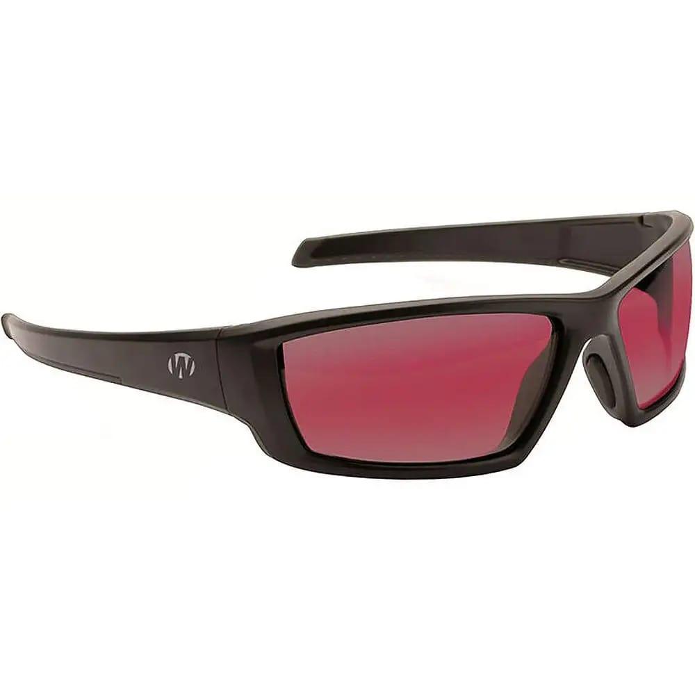 Walker's Vector Full Frame Shooting Glasses Black Frame Rose Lens with Case