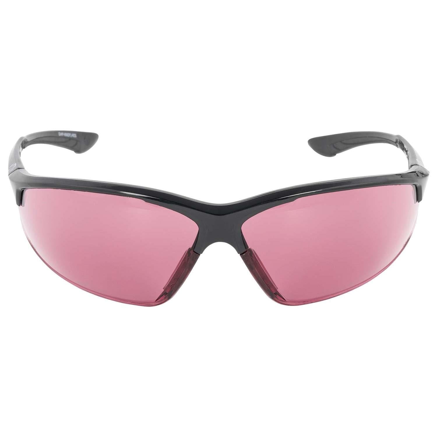 Walker's IKON Tanker Shooting Glasses Matte Black Frame with Rose Lens