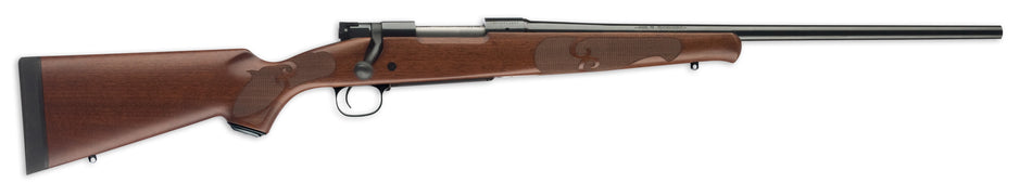 Winchester Guns 535201212 Model 70 Featherweight Compact 243 Win Caliber with 5+1 Capacity, 20" Barrel, Brushed Polish Blued Metal Finish & Satin Walnut Fixed Feather Checkered Stock Right Hand