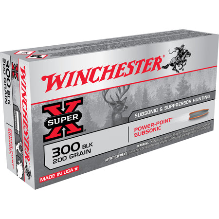 Winchester Super X .300 AAC Blackout 200 gr JHP ammo